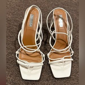 Primark 9 Women’s Cream open toe strappy sandal shoes gladiator heels EUC